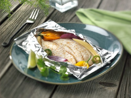 fish in foil