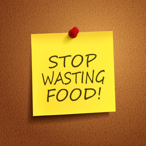 stop wasting food words on post-it