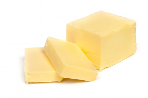 Butter Isolated on White