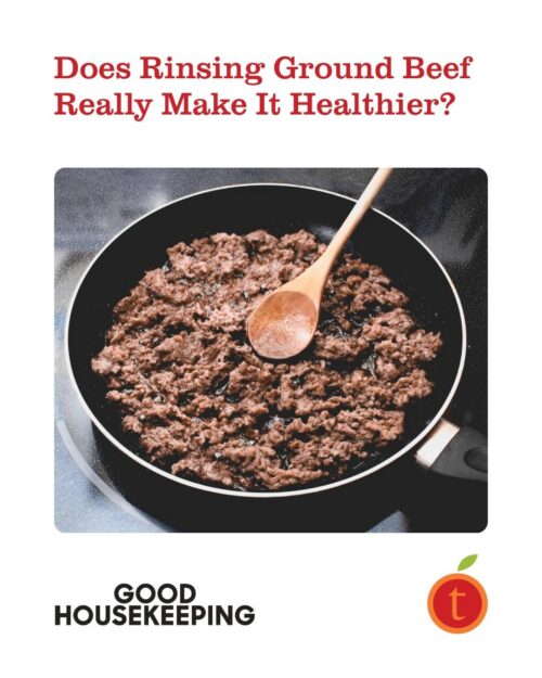 rinsing ground beef